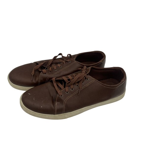 American Eagle Brown Faux Leather Mens Sneakers Size 14 Casual Shoes - Picture 1 of 6